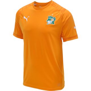 PUMA Mens Ivory Coast 2014 Home Replica Soccer Jersey   Size 2xl, Orange