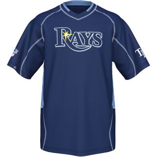 MAJESTIC ATHLETIC Mens Tampa Bay Rays Fast Action V Neck T Shirt   Size Xl,