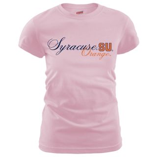 MJ Soffe Womens Syracuse Orange T Shirt   Soft Pink   Size Small, Syracuse