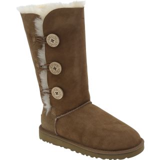 UGG Womens Bailey Button Triplet Boots   Size 9, Chestnut
