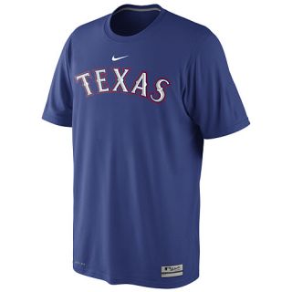 NIKE Mens Texas Rangers AC Dri FIT Legend Logo Short Sleeve T Shirt   Size