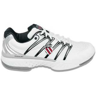K Swiss Bigshot Tennis Shoe Mens   Size 8.5, White/silver/black (02638 115)