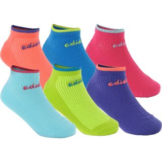 adidas Girls Superlite No Show Socks   6 Pack   Size Small, Purple/pink