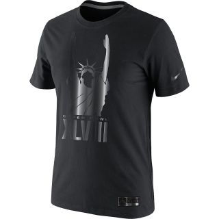 NIKE Mens Super Bowl XLVIII Hero Foil Black Short Sleeve T Shirt   Size Small,