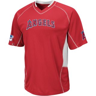 MAJESTIC ATHLETIC Mens Los Angeles Angels of Anaheim Fast Action V Neck T 