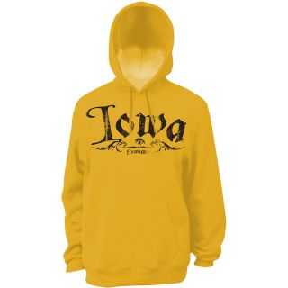 Classic Mens Iowa Hawkeyes Hooded Sweatshirt   Gold   Size Small, Iowa