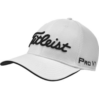 TITLEIST Mens Fitted Sports Mesh Golf Cap   Size S/m, White
