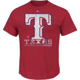 MAJESTIC ATHLETIC Mens Texas Rangers 6th Inning Short Sleeve T Shirt   Size
