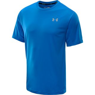 UNDER ARMOUR Mens HeatGear Flyweight Run T Shirt   Size Xl, Snorkel/black