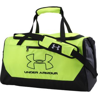UNDER ARMOUR Hustle R Storm Duffle   Small, High Vis Yellow/black