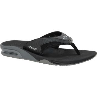 REEF Mens Fanning Sandals   Size 11, Black/silver