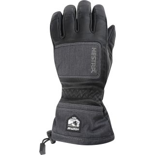 HESTRA Womens CZone Powder Gloves   Size 7, Charcoal/black