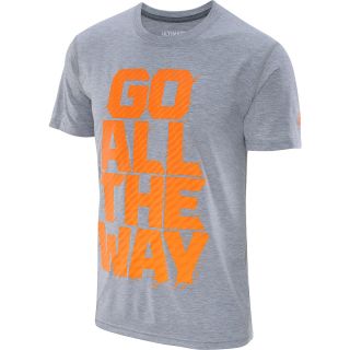 adidas Mens Go All The Way Short Sleeve T Shirt   Size Small, Heather Grey