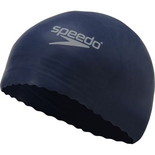 Speedo Solid Latex Swim Cap, Navy