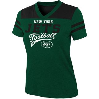 NFL Team Apparel Girls New York Jets Burn Out Jersey Short Sleeve T Shirt  