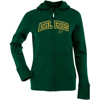 Antigua Womens Oakland Athletics Signature Hood Applique Full Zip Sweatshirt  
