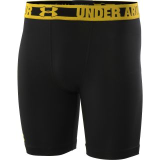 UNDER ARMOUR Mens HeatGear Sonic Compression Shorts   Size Small, Black/taxi
