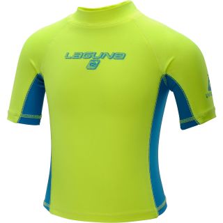 LAGUNA Boys Dazed Short Sleeve Rashguard   Size 6/7, Highlight Yellow