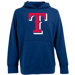 Antigua Mens Texas Rangers Signature Hood Applique Pullover Sweatshirt   Size