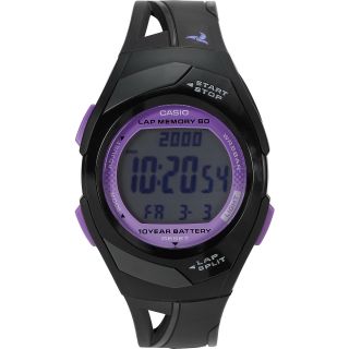CASIO Mens STR300 1COS Runner Series Sports Digital Watch, Black/purple