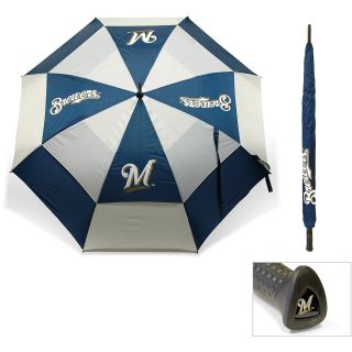 Team Golf MLB Milwaukee Brewers 62 Inch Double Canopy Golf Umbrella