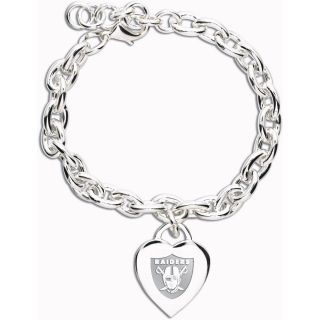Wincraft Oakland Raiders Heart Charm Bracelet (62374091)