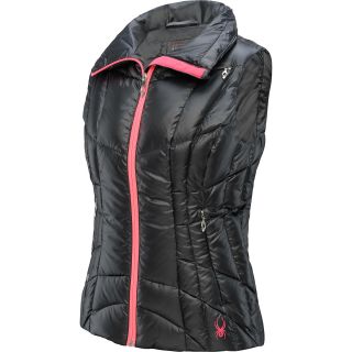 SPYDER Womens Timeless Down Vest   Size XS/Extra Small, Black/pink