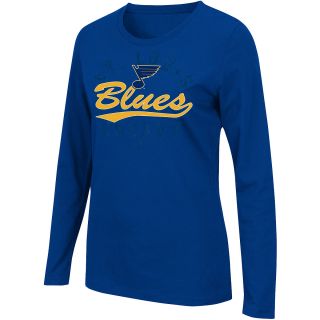 MAJESTIC ATHLETIC Womens St Louis Blues Behind The Glass Long Sleeve T Shirt  