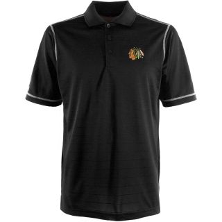 Antigua Chicago Blackhawks Mens Icon Polo   Size XXL/2XL, Black/white (ANT