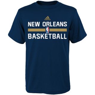 adidas Youth New Orleans Pelicans Practice Short Sleeve T Shirt   Size Small