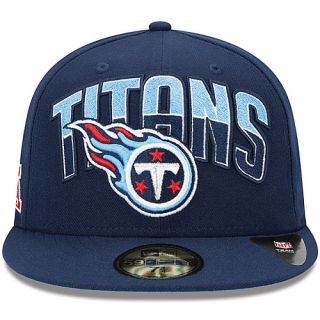 NEW ERA Mens Tennessee Titans Draft 59FIFTY Fitted Cap   Size 7.5, Navy
