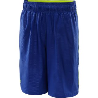 UNDER ARMOUR Mens Mirage Printed 10 Shorts   Size 2xl, Caspian/yellow