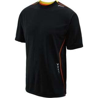 ASICS Mens Tread Short Sleeve Running T Shirt   Size Medium, Black