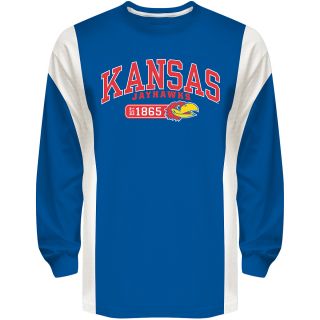 T SHIRT INTERNATIONAL Mens Kansas Jayhawks Rocket Long Sleeve T Shirt   Size