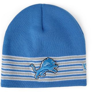 NEW ERA Mens Detroit Lions 5A Striped Team Color Knit Hat, Sky