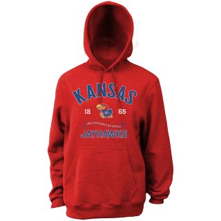 Classic Mens Kansas Jayhawks Hooded Sweatshirt   Red   Size XXL/2XL, Kansas