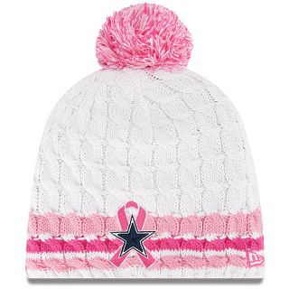 NEW ERA Womens Dallas Cowboys Breast Cancer Awareness Knit Hat, White