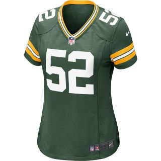 NIKE Womens Green Bay Packers Clay Matthews Game Team Color Jersey   Size