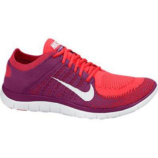 NIKE Womens Free Flyknit 4.0 Running Shoes   Size 10.5, Red/white