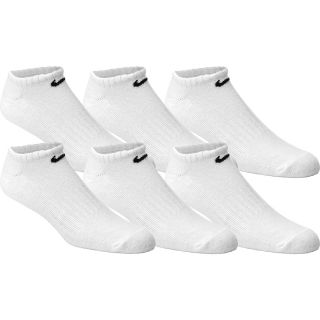 NIKE Performance No Show Socks   6 Pack   Size Large, White/black