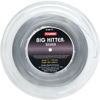 Tourna Big Hitter Silver 17g String   Size Each, Silver (HIT 200 17)