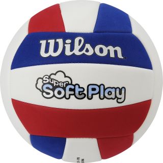 WILSON Super Soft Play Indoor/Outdoor Volleyball, Red/white/blue