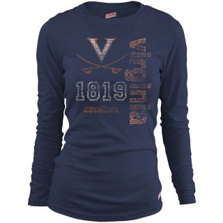 MJ Soffe Girls Virginia Cavaliers Long Sleeve T Shirt   Navy   Size Large,