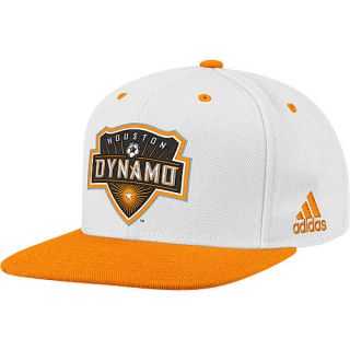 adidas Mens Houston Dynamo Primary Logo Wool Flat Brim Snapback Cap, Multi Team