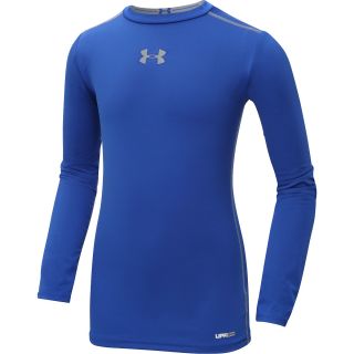 UNDER ARMOUR Boys HeatGear Sonic Fitted Long Sleeve Top   Size Large,