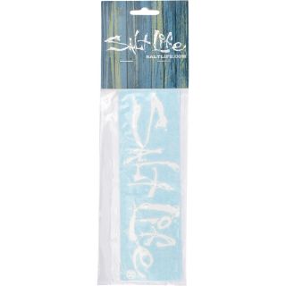 SALT LIFE Signature Decal   Size Small, White