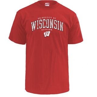 MJ Soffe Mens Wisconsin Badgers T Shirt   Size Medium, Wisconsin Badgers Red