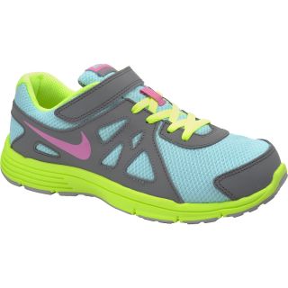 NIKE Girls Revolution 2 Running Shoes   Size 5, Blue/pink