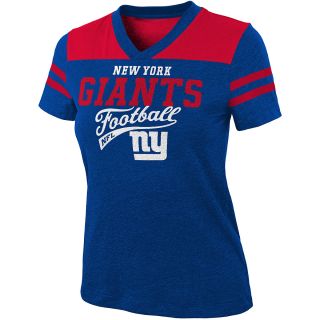 NFL Team Apparel Girls New York Giants Burn Out Jersey Short Sleeve T Shirt  