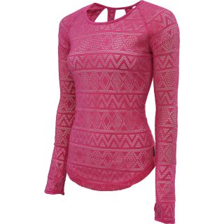 ASICS Womens Courtenay Running Long Sleeve Top   Size Small, Pink